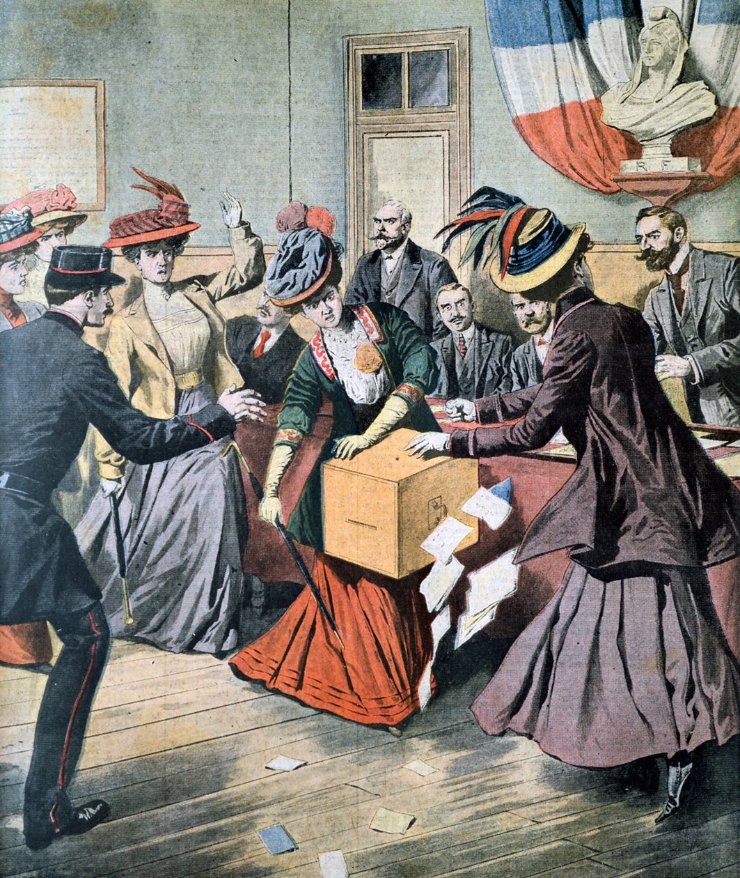 Kampania na rzecz praw wyborczych kobiet w Belgii, 1908 autorstwa Unbekannt