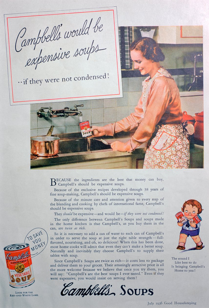 Reklama Campbells Zupy, 1936 autorstwa Unbekannt