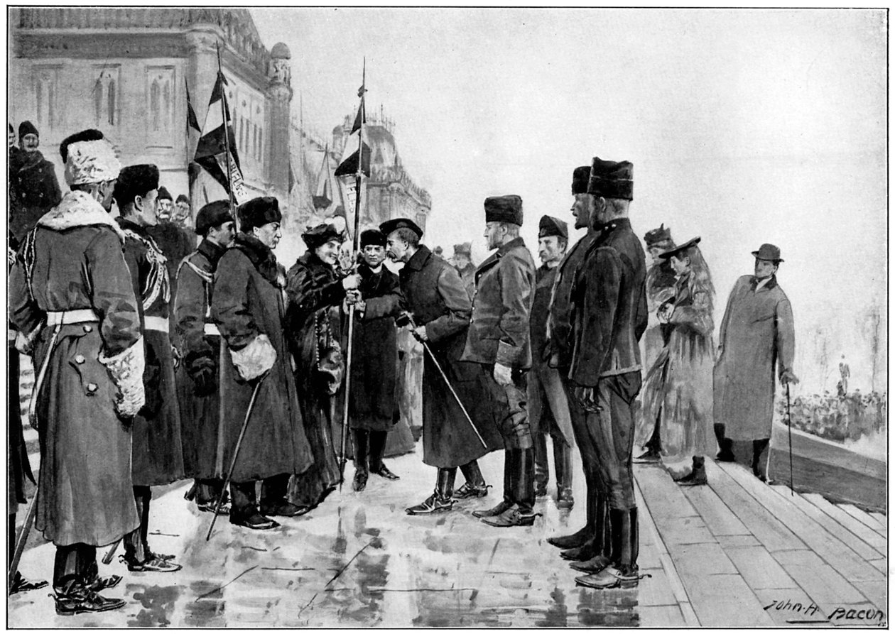 Oddziały kanadyjskie zamierzają wyruszyć na wojnę burską, 1900 autorstwa Unbekannt