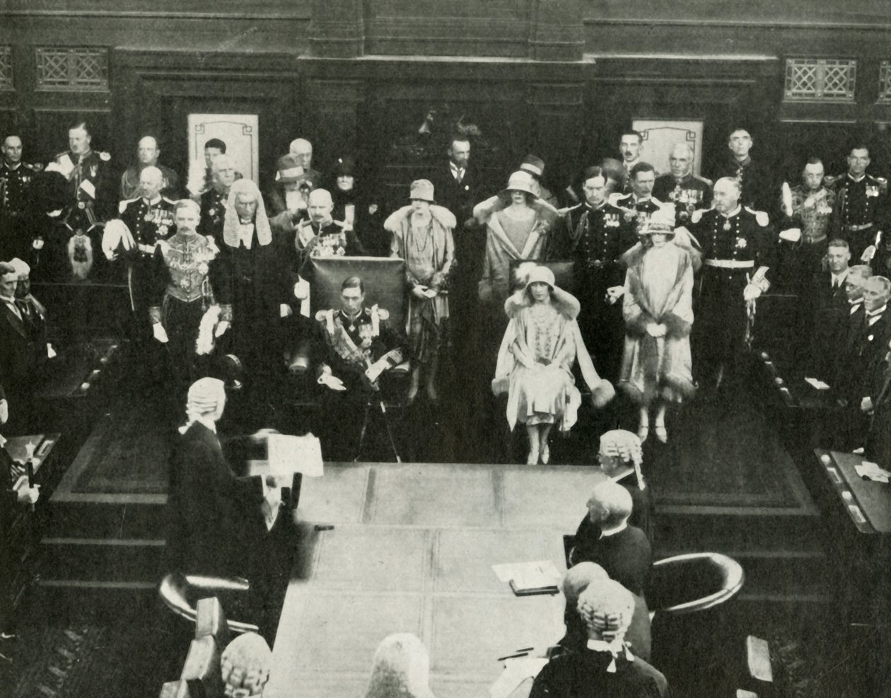 Canberry, Australia. Ich Królewskie Mości otwierają Pierwszy Parlament Federalny, 9 maja 1927, 1937. autorstwa Unbekannt