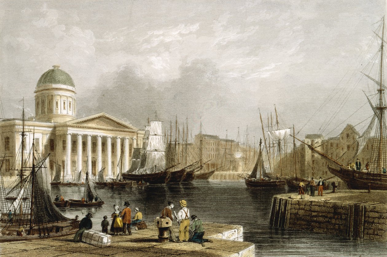 Canning Dock, Liverpool, pokazujący Custom House, 1841 autorstwa Unbekannt