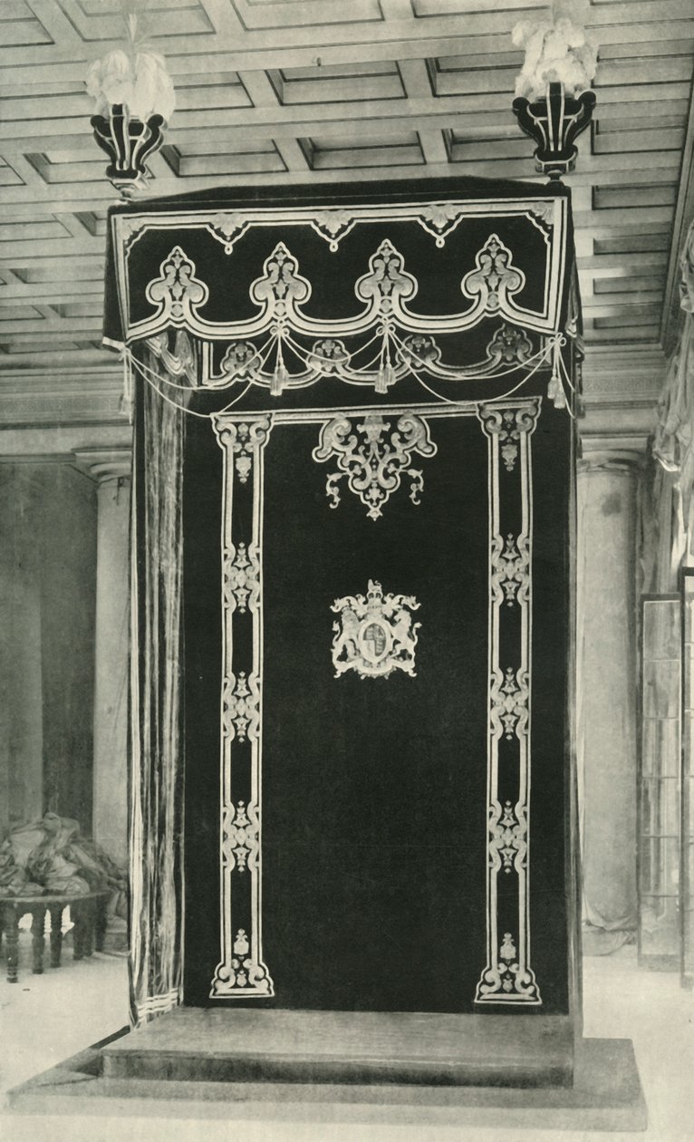 Baldachim w sali tronowej, Dom Rządowy, 1925. autorstwa Unbekannt
