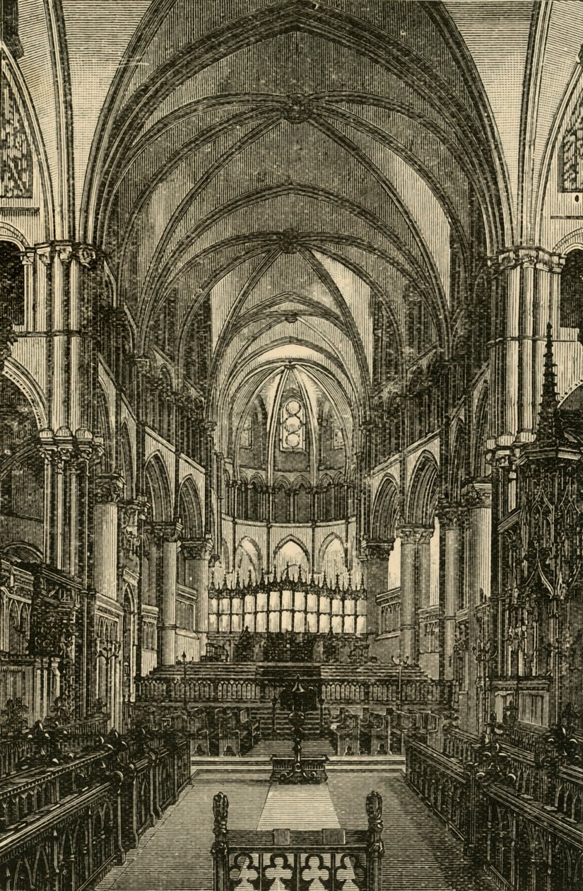 Katedra w Canterbury - Chór, 1898. autorstwa Unbekannt