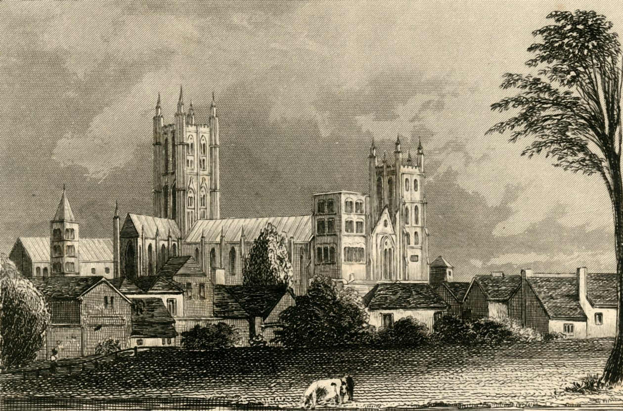 Katedra w Canterbury, Kent, ok. 1845. autorstwa Unbekannt