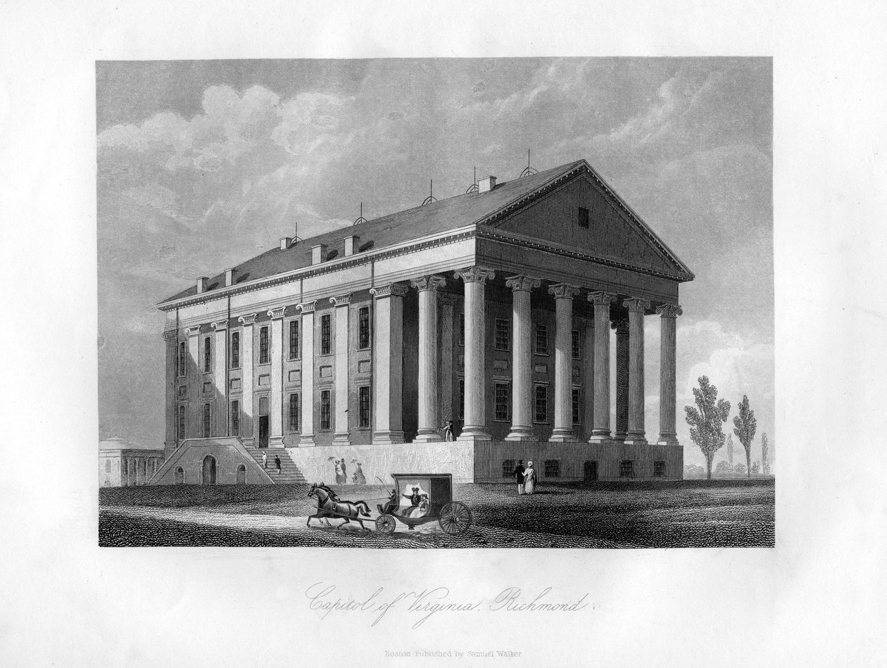 Kapitol Wirginii, Richmond, USA, 1855 r. autorstwa Unbekannt