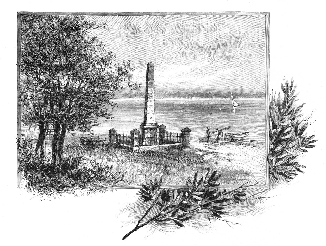 Miejsce lądowania Captain Cooks, Botany Bay, Nowa Południowa Walia, Australia, 1886 autorstwa Unbekannt