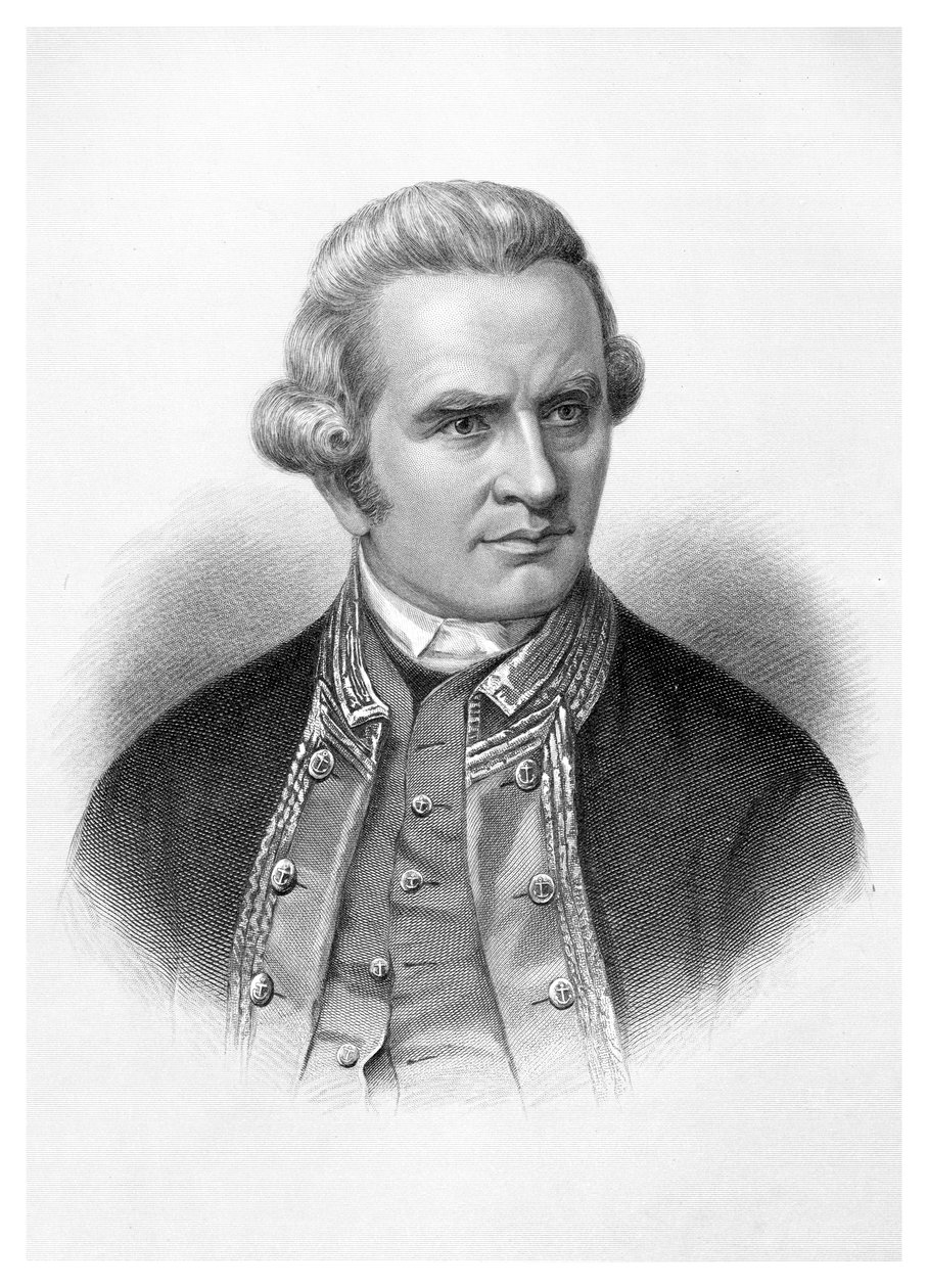 Kapitan James Cook, angielski odkrywca, nawigator i kartograf, 1886 autorstwa Unbekannt