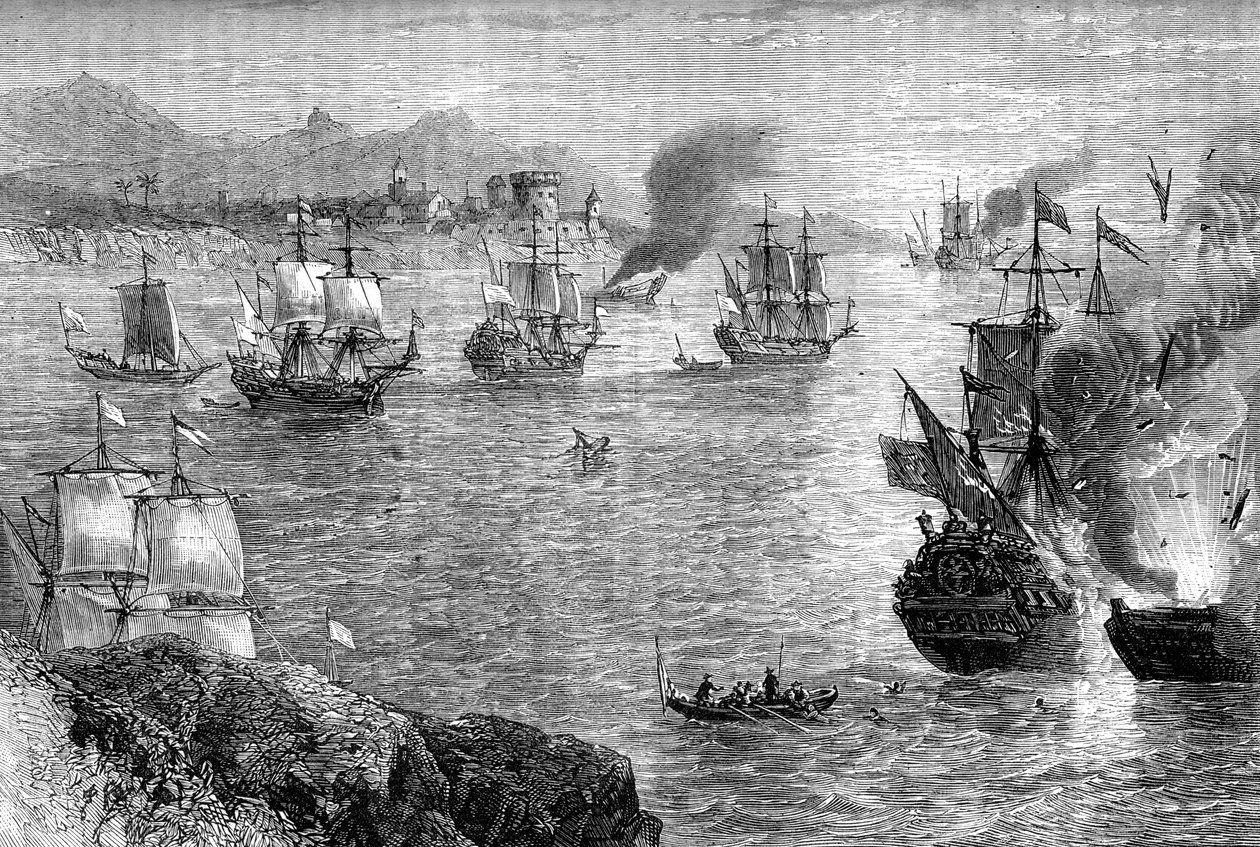 Klęska kapitana Morgansa floty hiszpańskiej, 1660 c1880 autorstwa Unbekannt