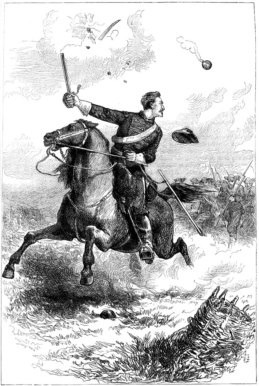 Kapitan Northrop prowadzący atak w Knoxville, Tennessee, wojna secesyjna, 1863 c1880 autorstwa Unbekannt