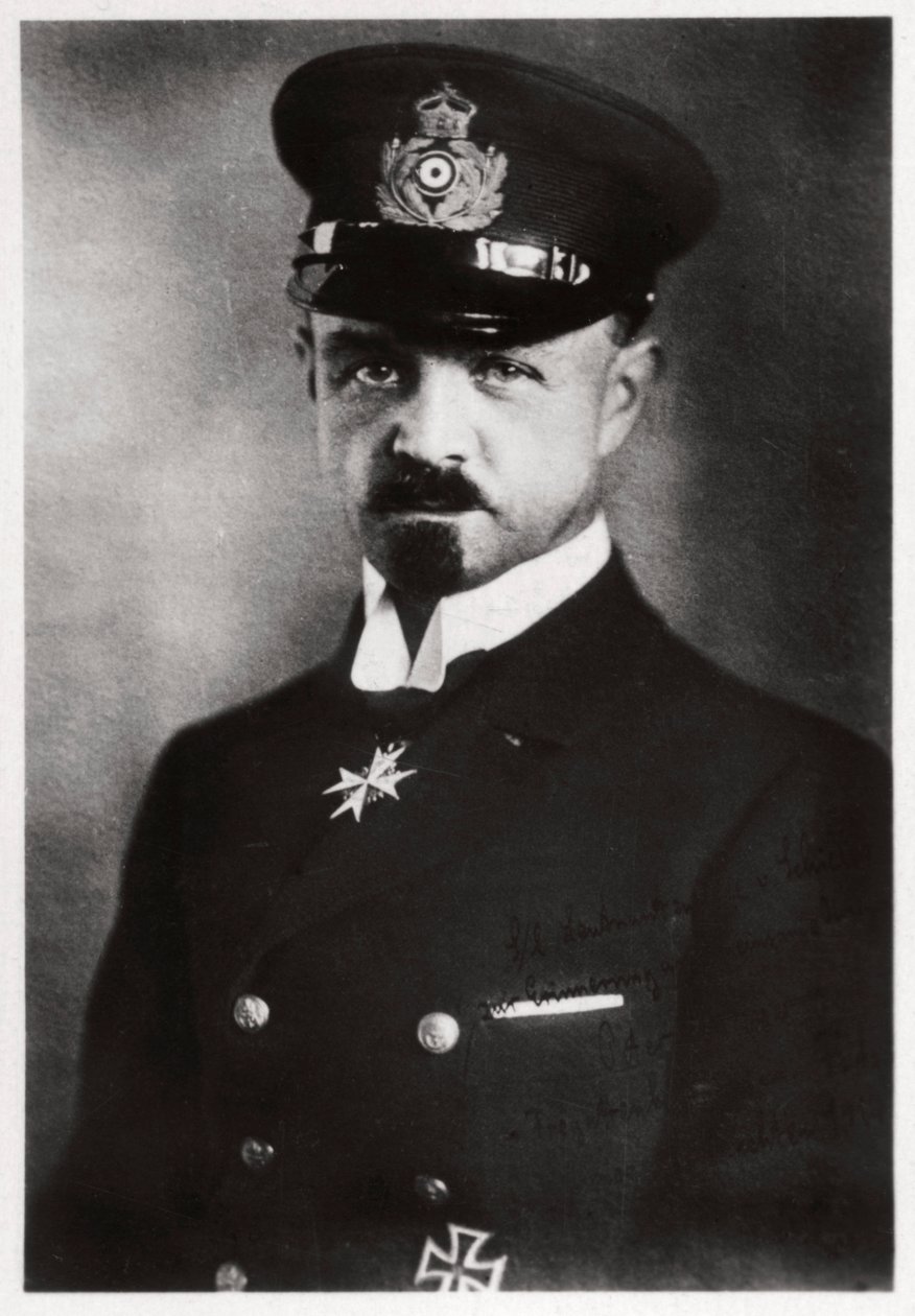 Kapitan Peter Strasser, dowódca floty niemieckich sterowców, I wojna światowa, 1916-1918 1933 autorstwa Unbekannt