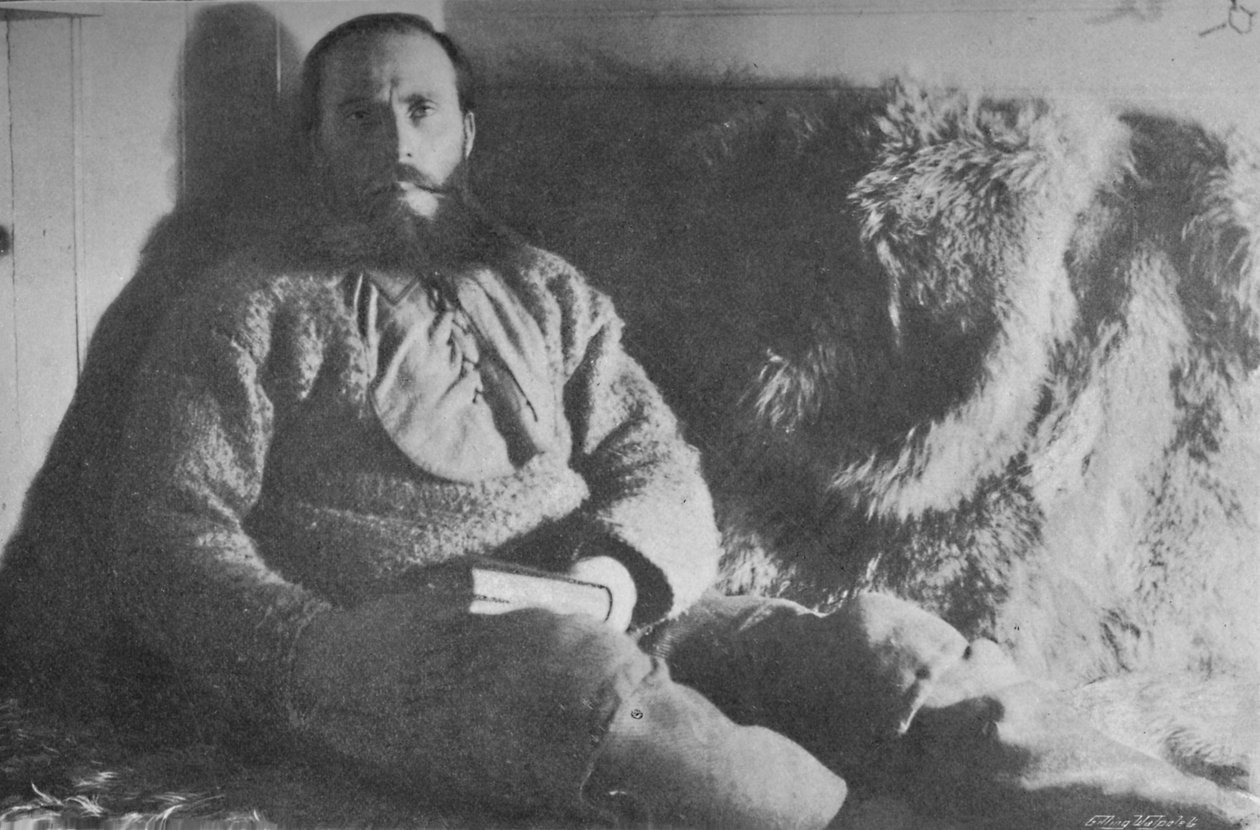 Kapitan Sverdrup w swojej kabinie, 1895, 1897 autorstwa Unbekannt