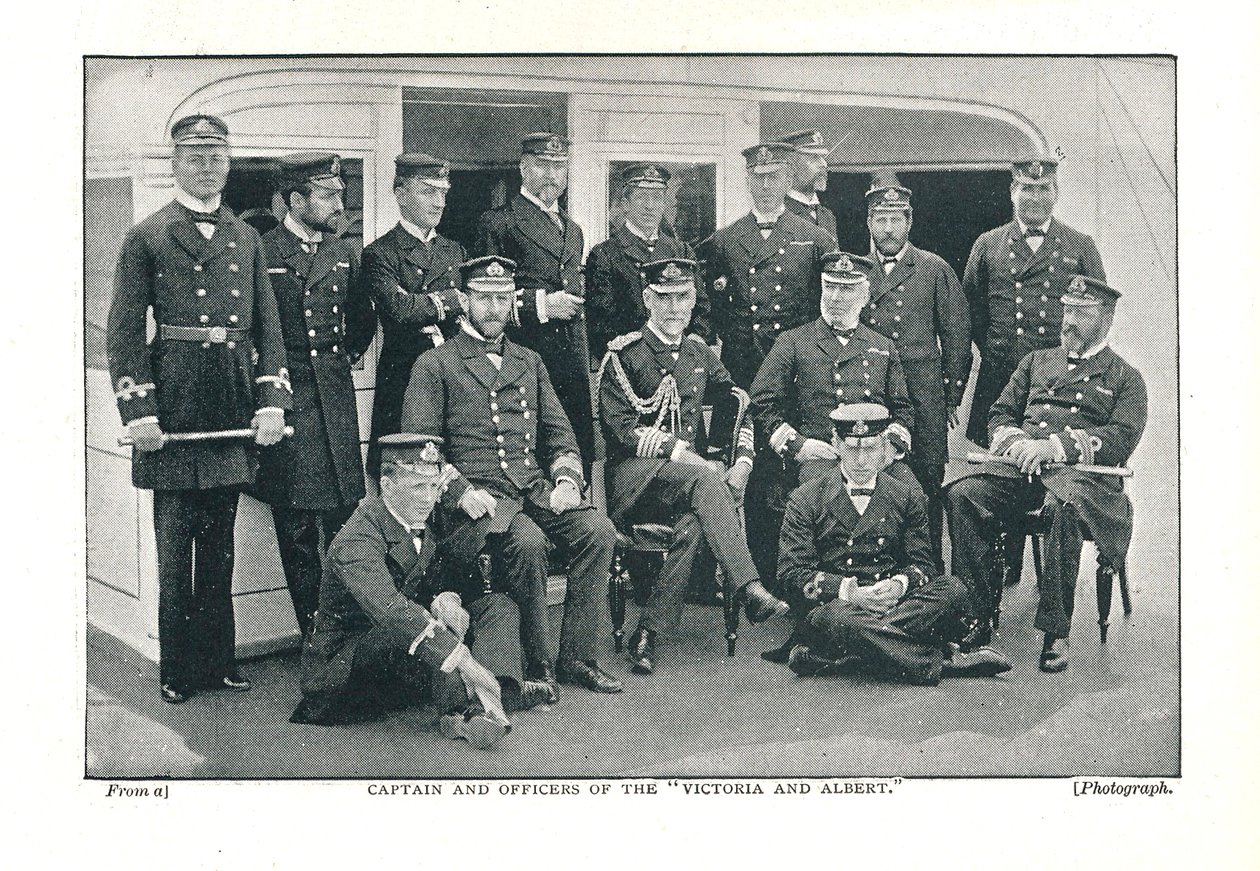 Kapitan i oficerowie Victoria and Albert Jacht Queens zwodowany 1855 autorstwa Unbekannt
