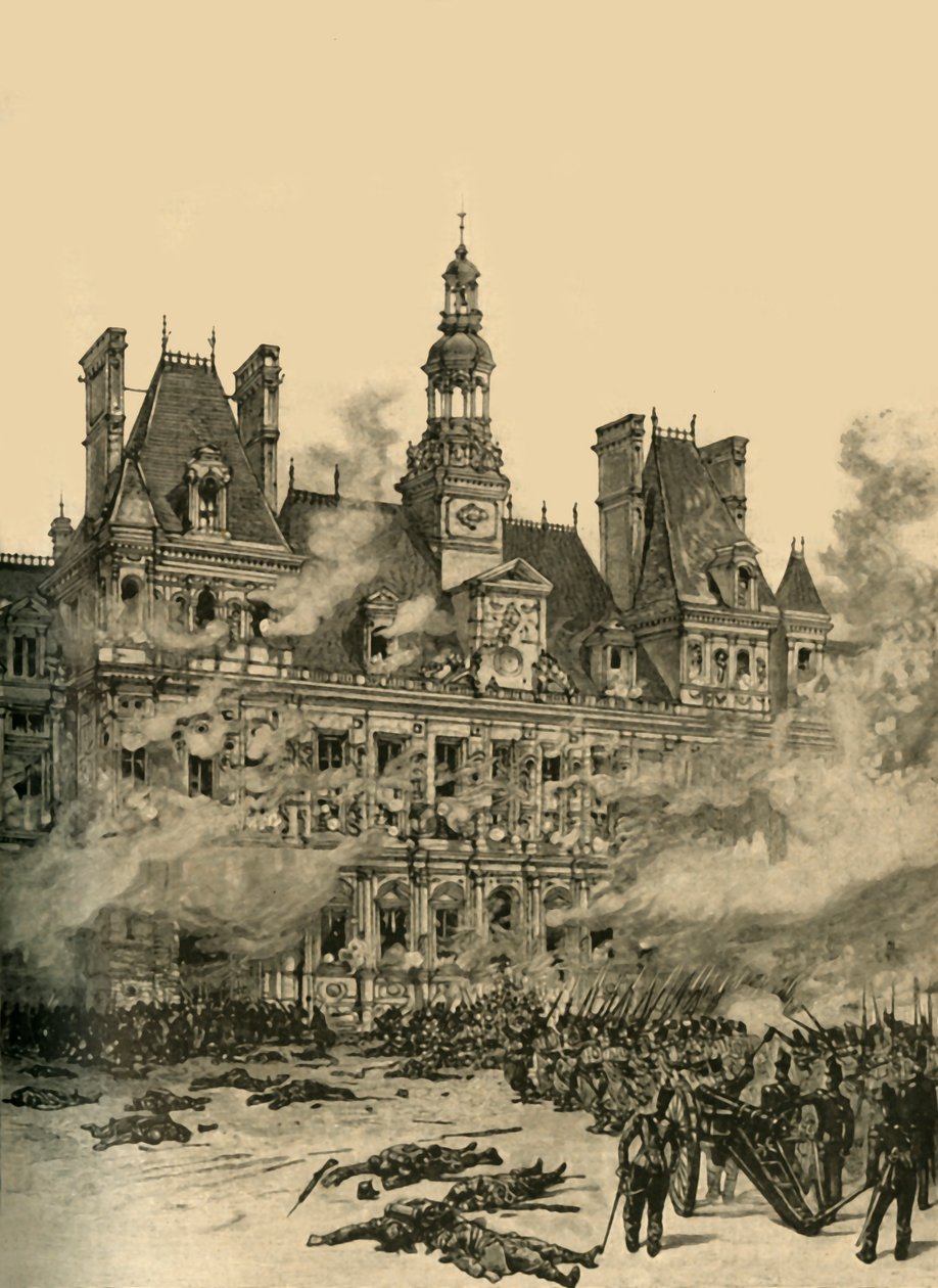 Zdobycie hotelu de Ville, Paryż, rewolucja lipcowa, 1830/1890. autorstwa Unbekannt