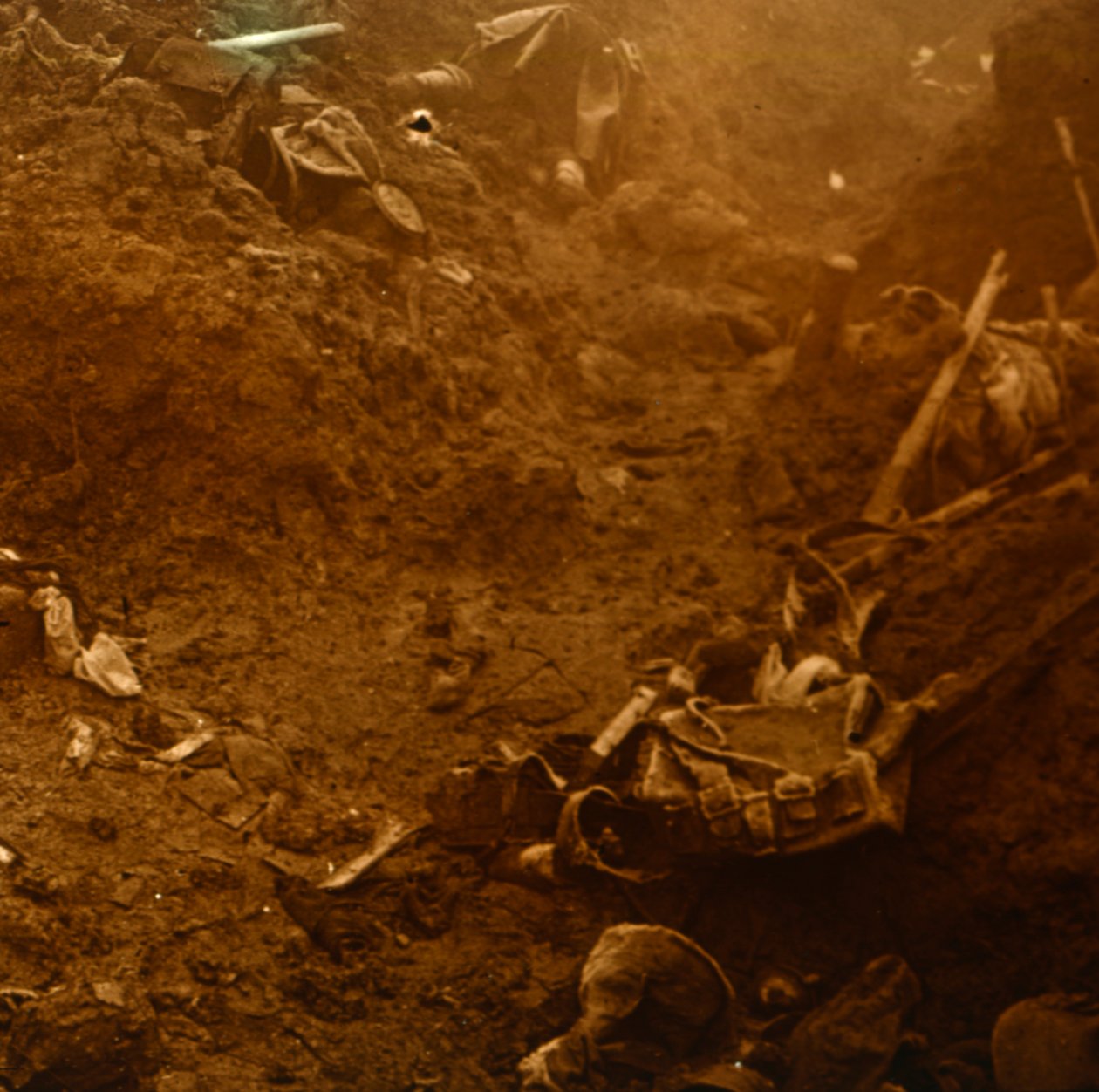 Zdobyty rów wroga, Les Éparges, północna Francja, 1915. autorstwa Unbekannt