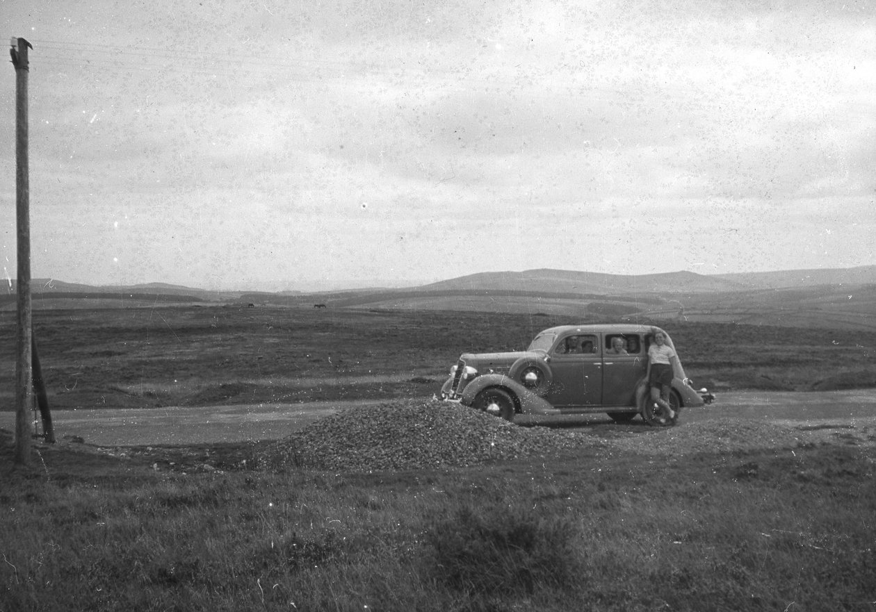 Samochód na Bodmin Moor, Kornwalia, lata 30-te i 40-te XX wieku autorstwa Unbekannt