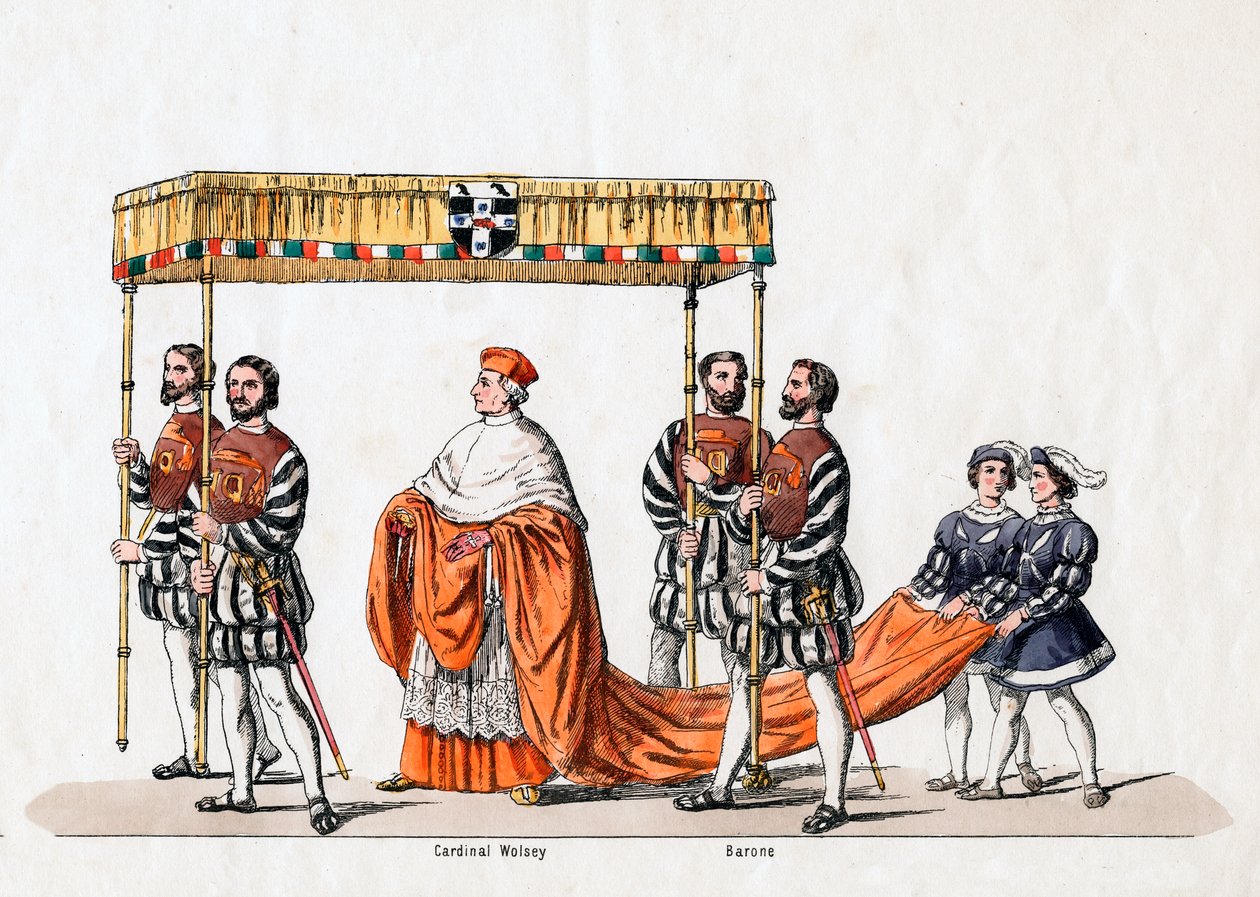 Kardynał Wolsey, projekt kostiumu do sztuki Szekspira, Henryk VIII, XIX w. autorstwa Unbekannt