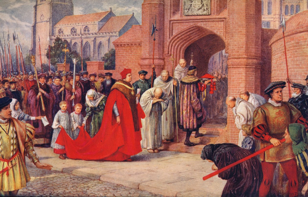 Kardynał Wolsey prawdopodobnie wchodzący do pałacu Hampton Court, 1917 autorstwa Unbekannt