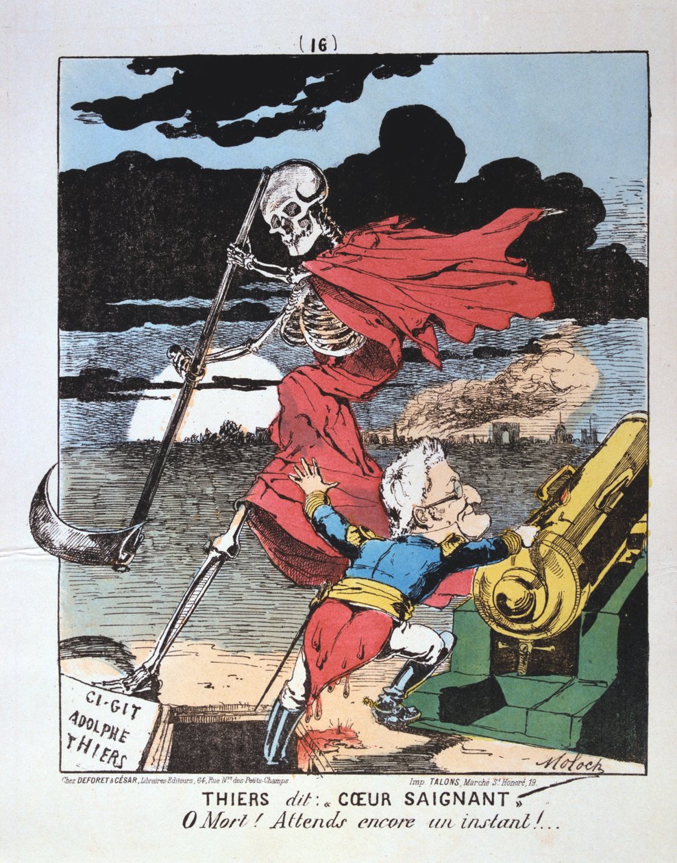 Karykatura przeciwko Adolphe Thiers, 1871 autorstwa Unbekannt