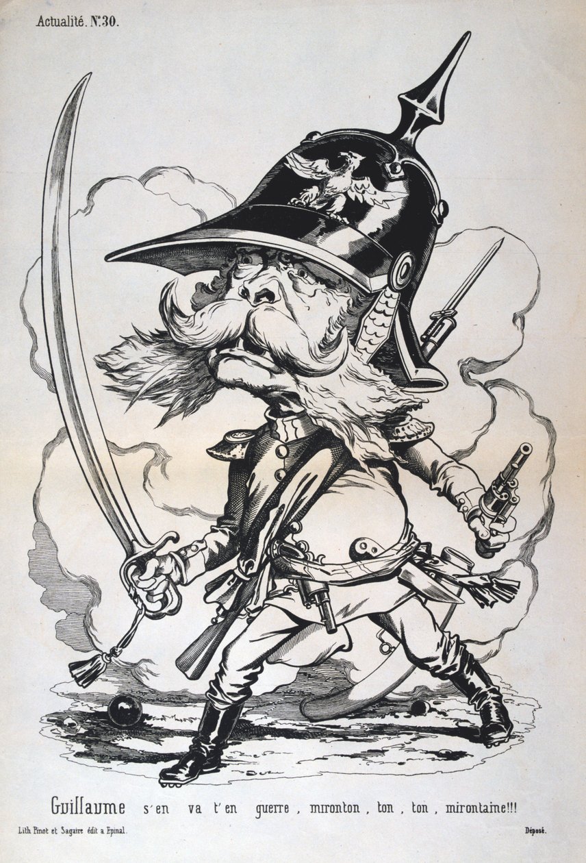 Karykatura Wilhelma I Pruskiego, wojna francusko-pruska, 1870-1871. autorstwa Unbekannt