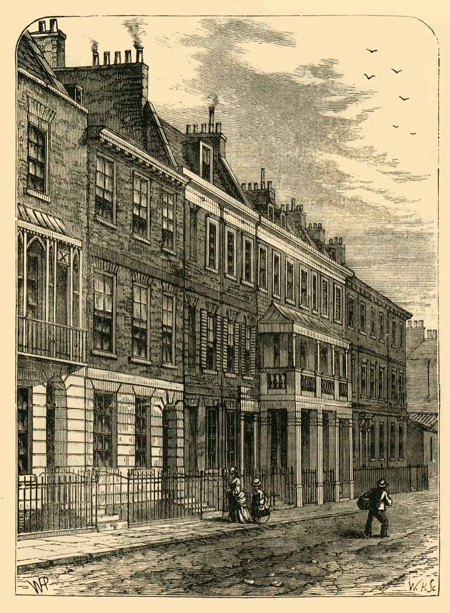 Carlyles House, Great Cheyne Row, ok. 1876 r. autorstwa Unbekannt