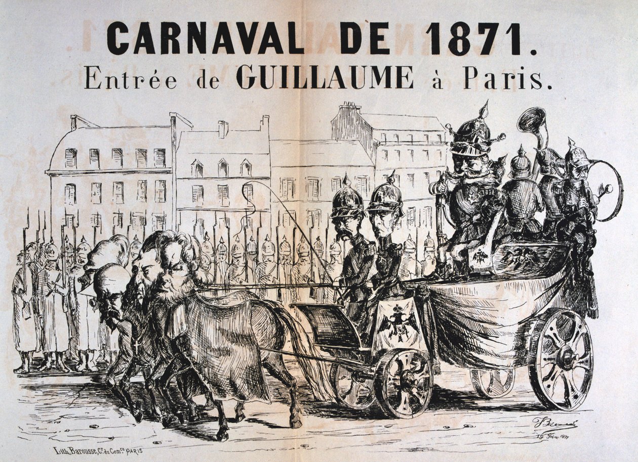 Carnaval de 1871, Wilhelm I Pruski wjeżdża do Paryża, luty 1871 autorstwa Unbekannt