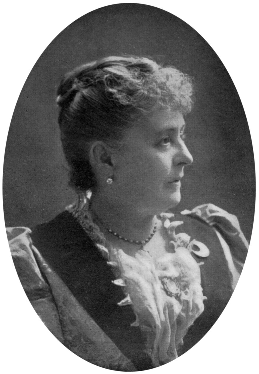 Caroline Lavinia Scott Harrison, żona prezydenta Benjamina Harrisona, koniec XIX wieku, 1908 autorstwa Unbekannt