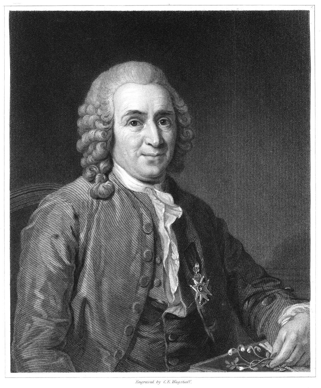 Carolus Linneusz, XVIII-wieczny szwedzki przyrodnik, 1835 autorstwa Unbekannt