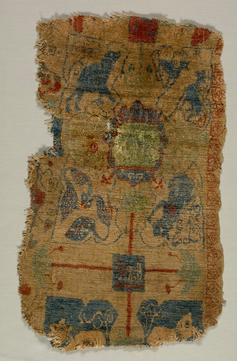 Fragment dywanu, ok. godz. 1400s. autorstwa Unbekannt
