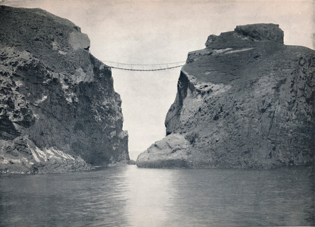 Carrick-A-Rede – Most linowy przez przepaść, 1895 autorstwa Unbekannt
