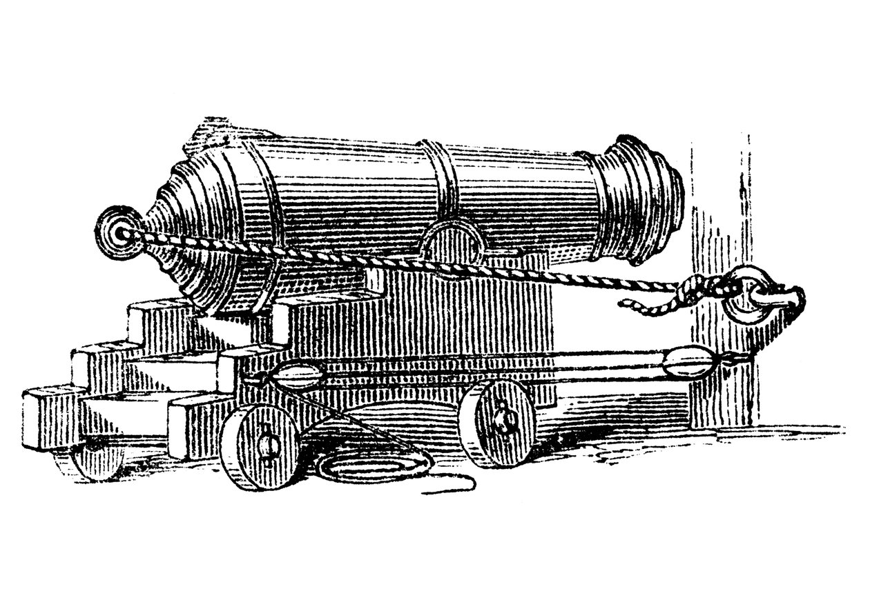 Karnada, krótki fragment amunicji morskiej z komorą dużego kalibru, jak moździerz, c1884 autorstwa Unbekannt