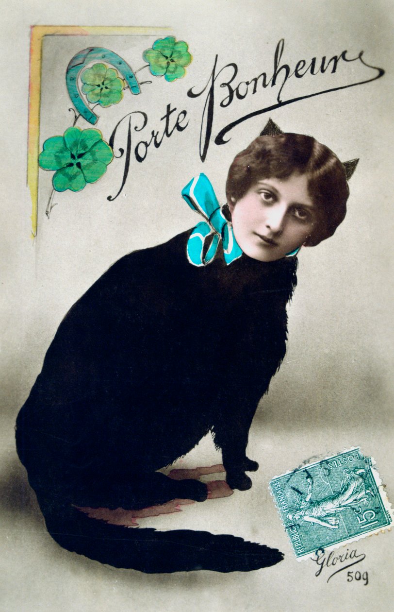 Carry Happiness, francuska pocztówka, ok. 1900 autorstwa Unbekannt