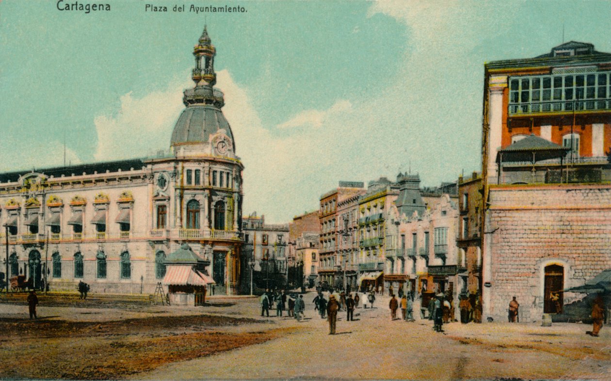 Cartagena - Plac Ratuszowy, ok. 1900. autorstwa Unbekannt