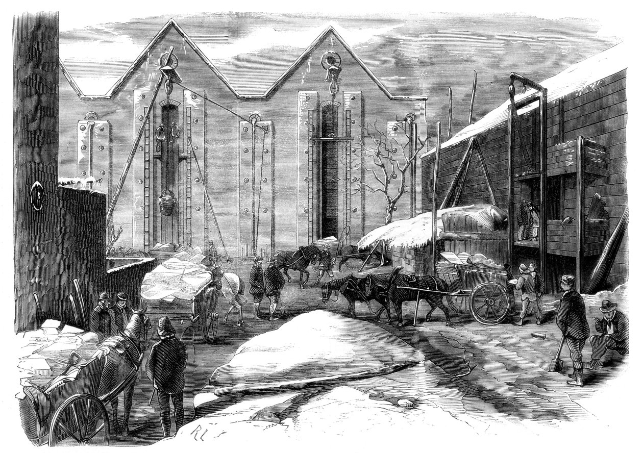 Przenoszenie lodu, 1861 autorstwa Unbekannt