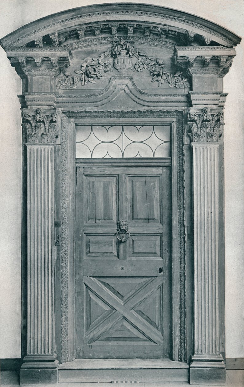 Rzeźbione drewniane drzwi, początek XVIII wieku, 1909 autorstwa Unbekannt