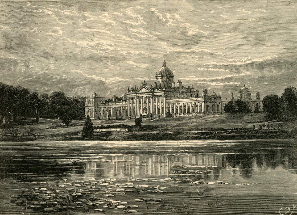 Zamek Howard: Front południowy, 1898. autorstwa Unbekannt