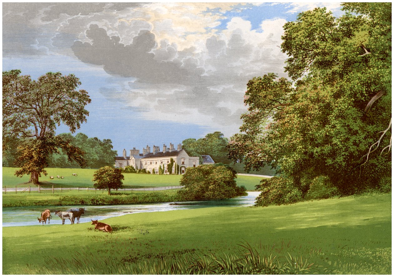 Zamek MacGarrett, hrabstwo Mayo, Irlandia, dom Lorda Oranmore, ok. 1880 r. autorstwa Unbekannt