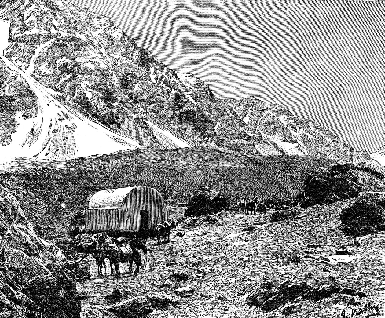 Hovel of Portillo, na Cumbre, Chile, 1895 autorstwa Unbekannt