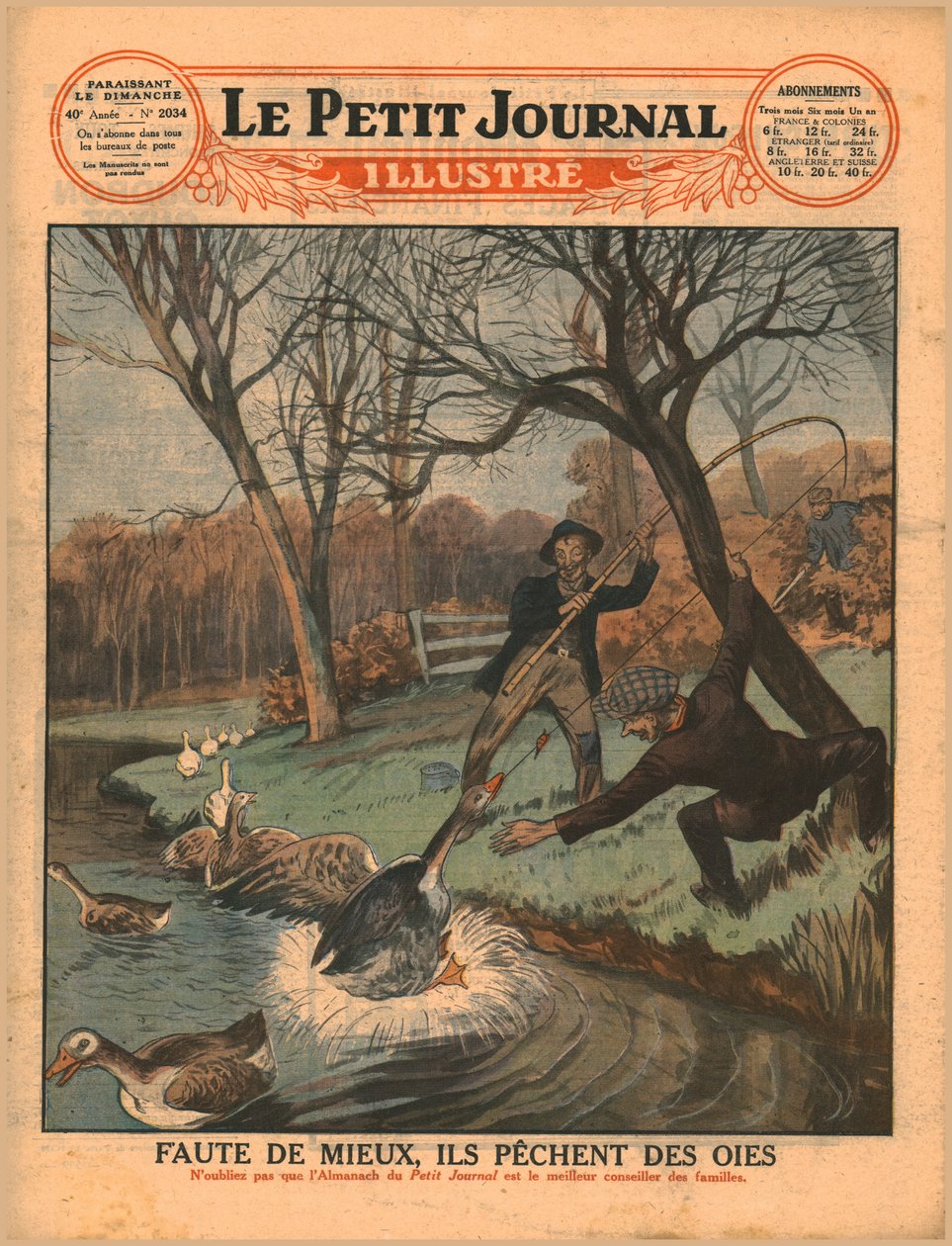 Łowienie gęsi na wędkę, 1929. autorstwa Unbekannt