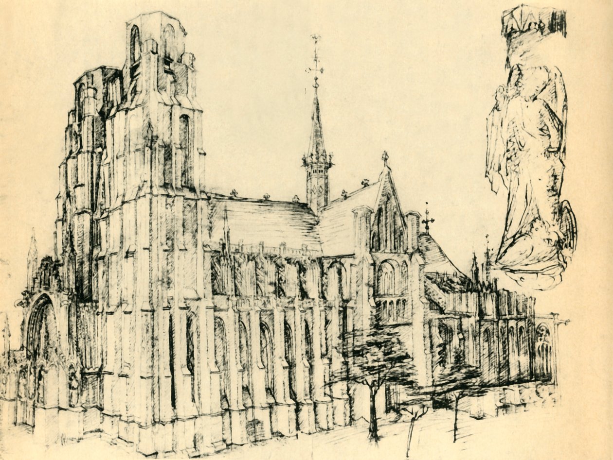 Katedra i św. Michał, ok. 1460, 1943. autorstwa Unbekannt