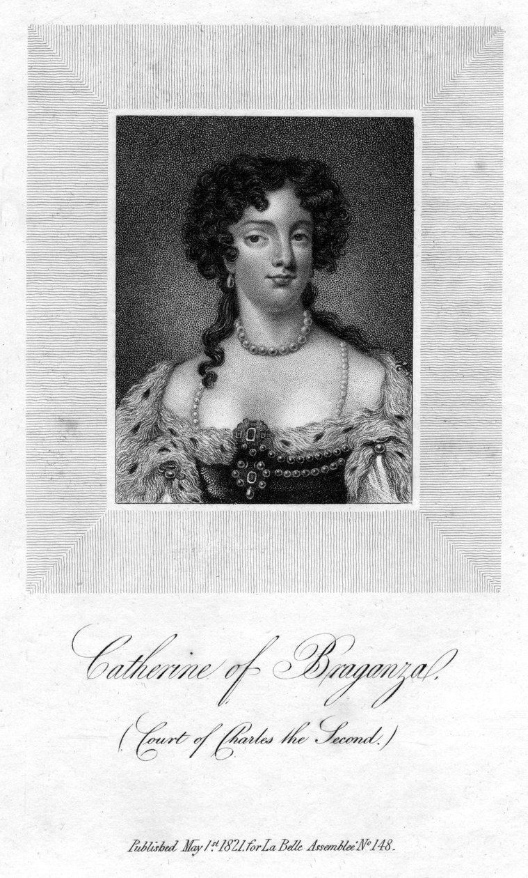 Katarzyna z Braganzy, królowa małżonka króla Anglii Karola II, 1821 r autorstwa Unbekannt