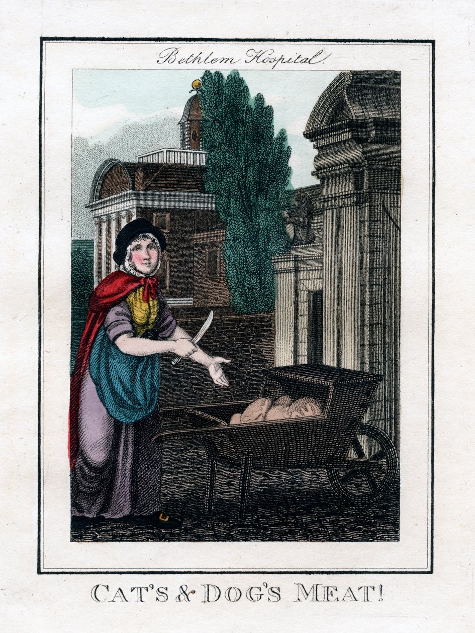Cats and Dogs Meat!, Bethlem Hospital, Londyn, 1805 autorstwa Unbekannt