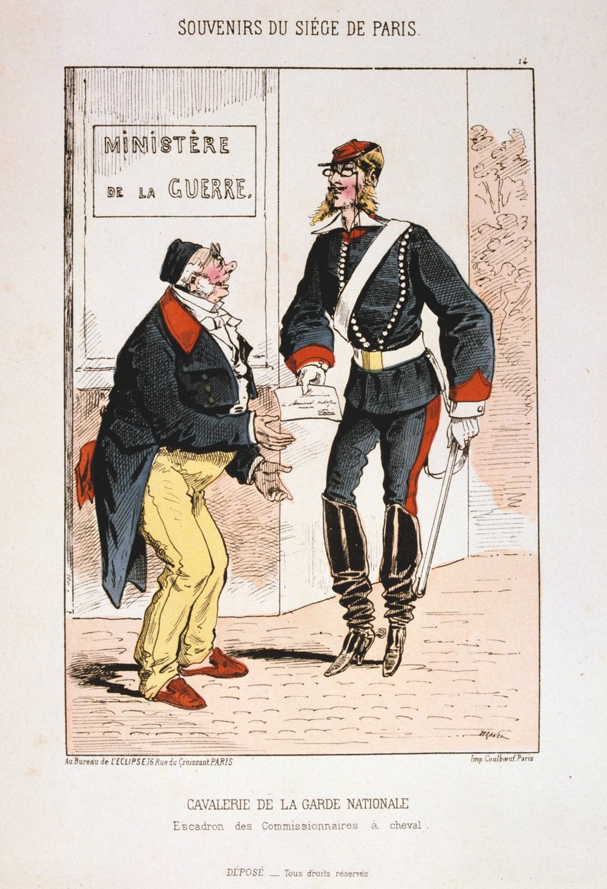 Kawaleria Gwardii Narodowej, Oblężenie Paryża, 1870-1871 autorstwa Unbekannt