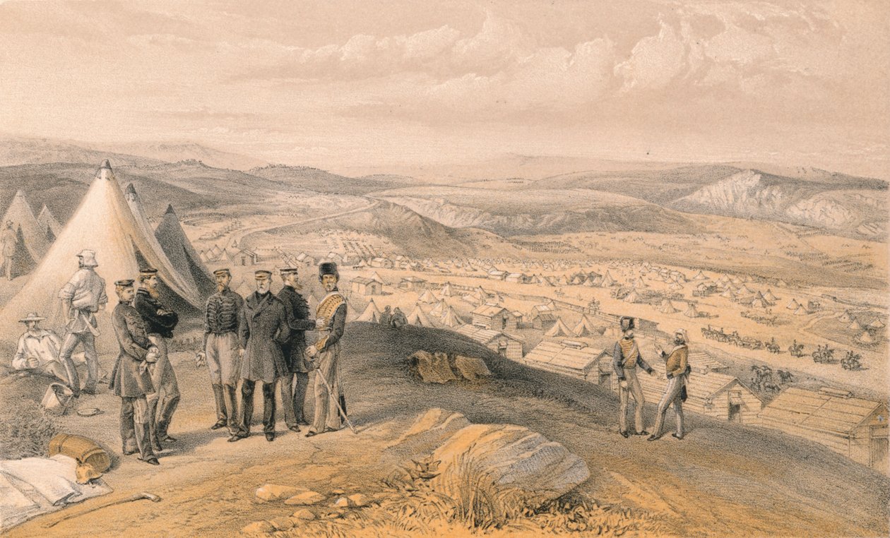 Obóz kawalerii, 1856 autorstwa Unbekannt