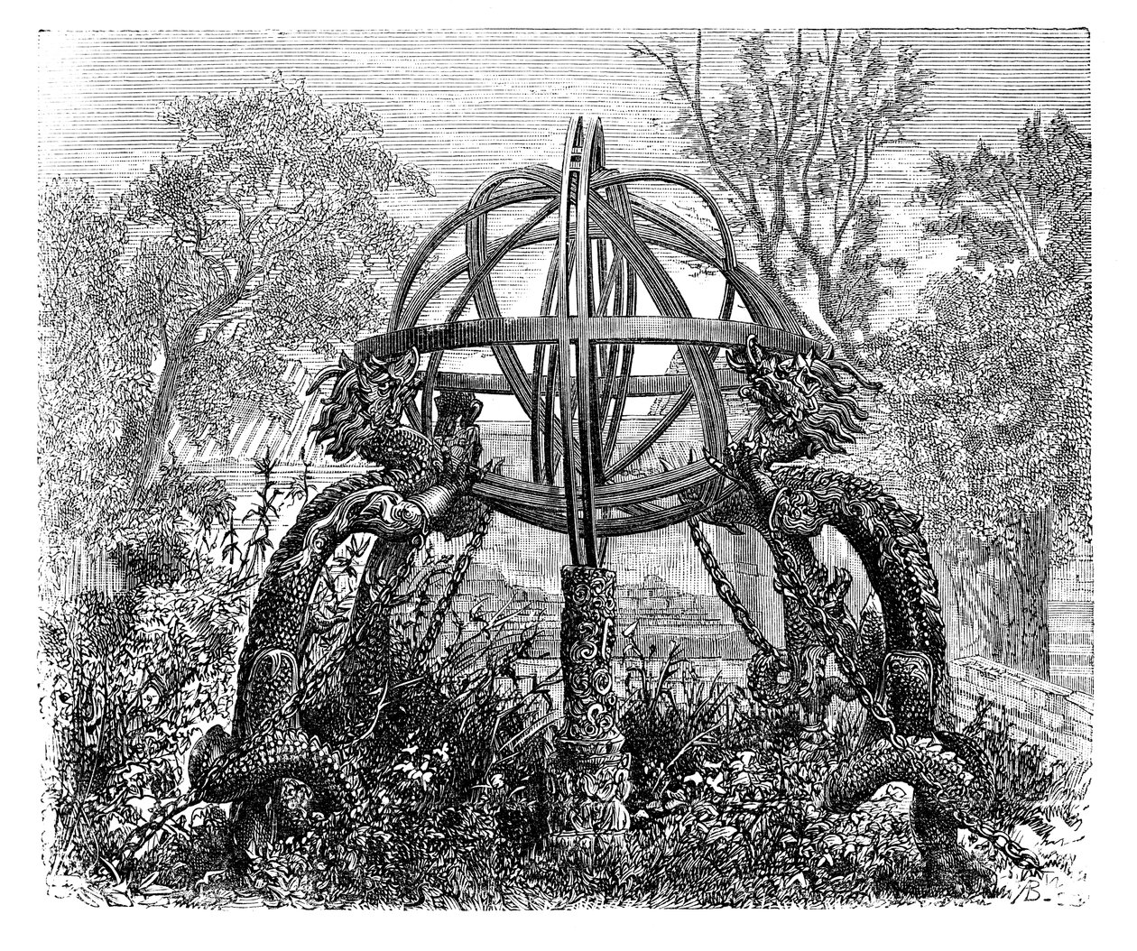 Sfera niebieska w Starym Obserwatorium, Pekin, c1890 autorstwa Unbekannt