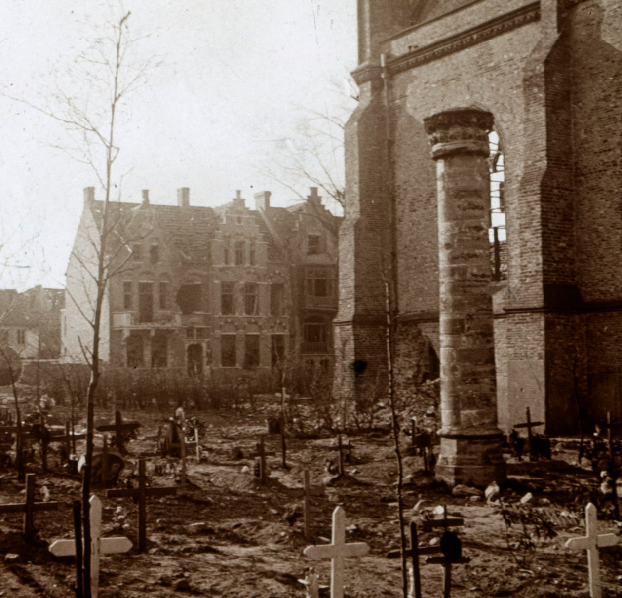 Cmentarz, Nieuwpoort, Flandria, Belgia, c1914-c1918 autorstwa Unbekannt