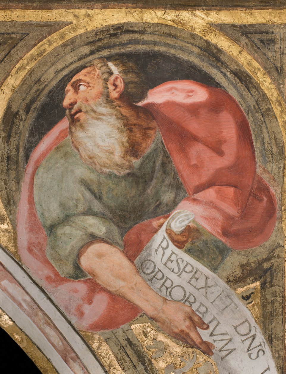 Nawa Środkowa, Pióropusz Pierwsze Przęsło Północne, Popiersie z Prorokiem, Detal, Katedra Santa Maria Assunta, Katedra, Cremona, Lombardia, Włochy (zdjęcie) autorstwa Unbekannt
