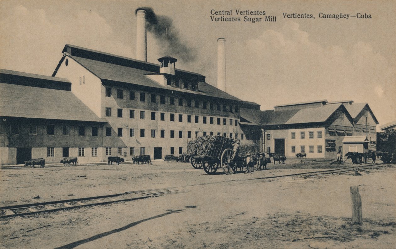 Central Vertientes Sugar Mill, Camaguey, Kuba, c1910 autorstwa Unbekannt
