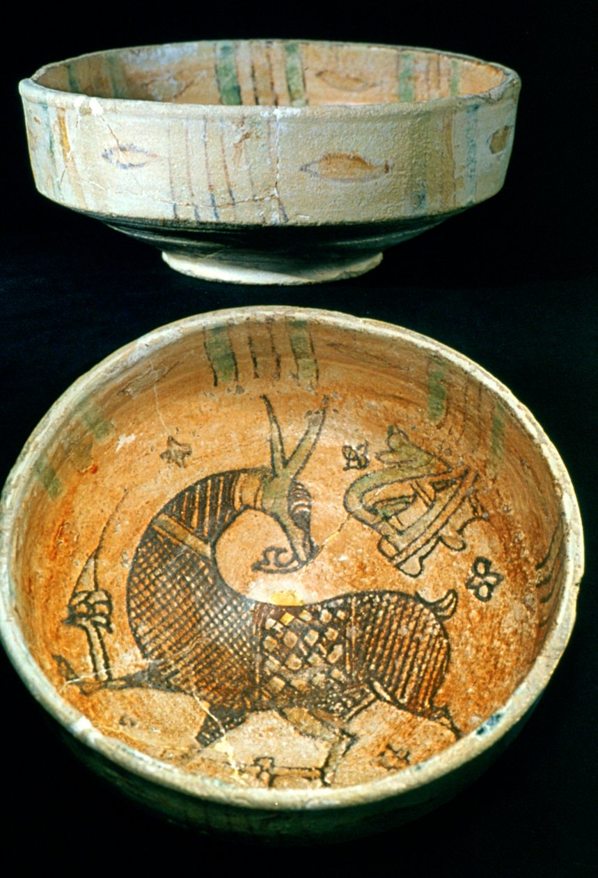 Ceramiczne miski, Kairouan, Tunezja, X wiek autorstwa Unbekannt