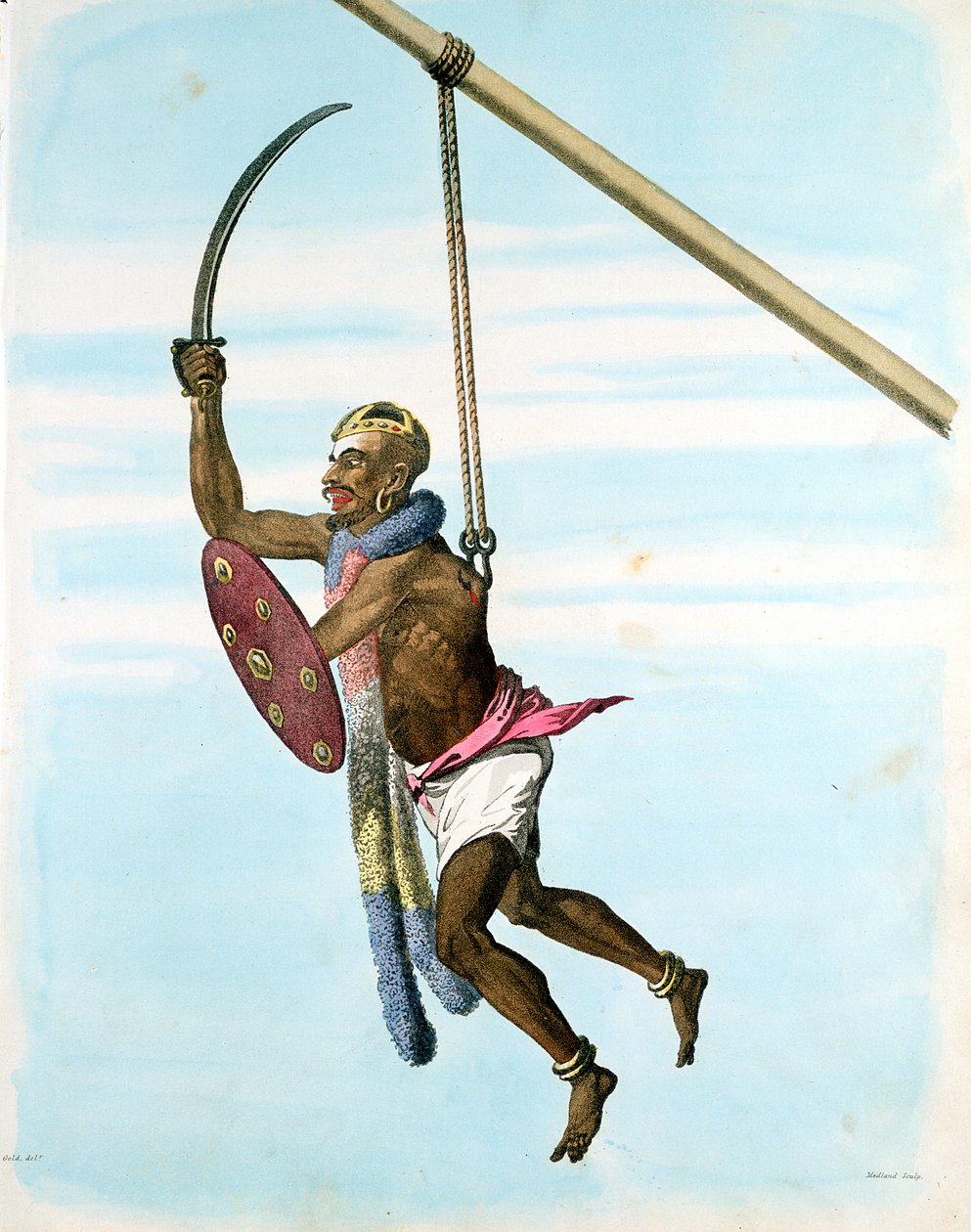 Ceremonia ku czci Mariatale, bogini ospy, Negapattam, Indie, 1806 autorstwa Unbekannt