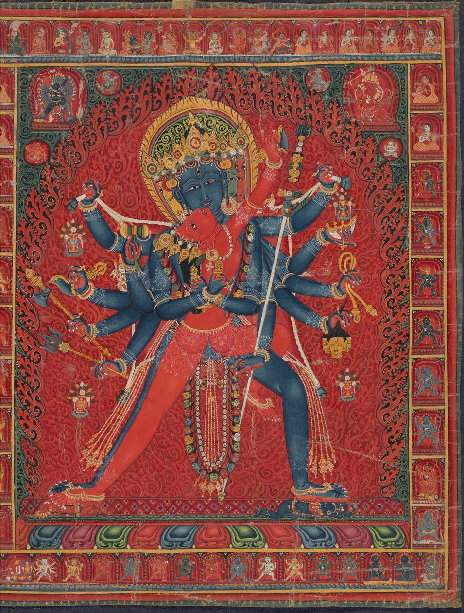 Czakrasamwara i Małżonka Wadżrawarahi, 1450-1500. autorstwa Unbekannt